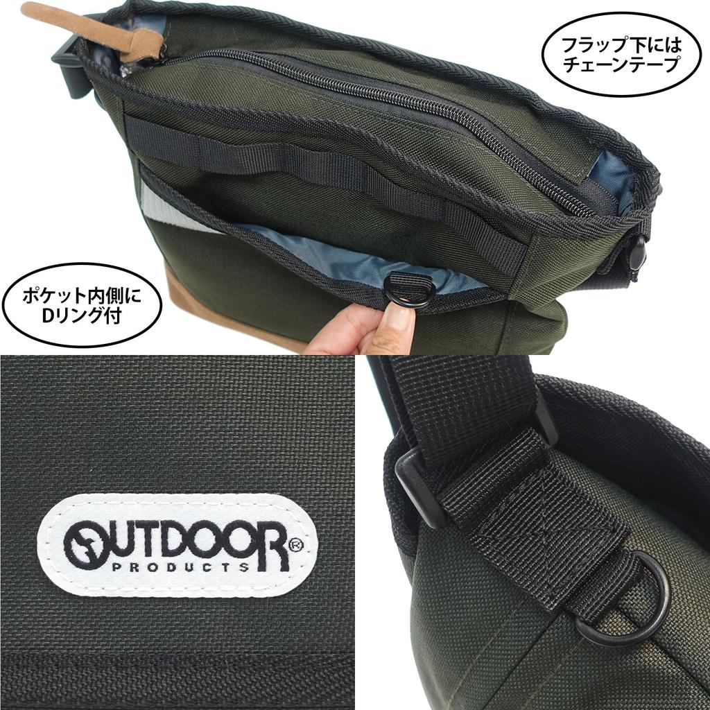Outdoor Products Neo Classic Mini Flap Nylon Shoulder Mini Messenger Cordura and Suede Synthetic Charcoal Gray Bag, Bag, Leather, 22469089,
