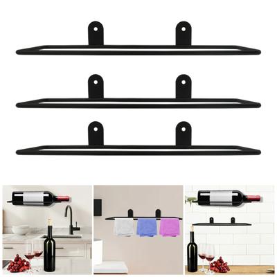 Metal Wine Bottle Rack Wall-mounted Wine Rack Bar Wine Shelf Space-saving Wine Organizer Gift for Wine Lovers