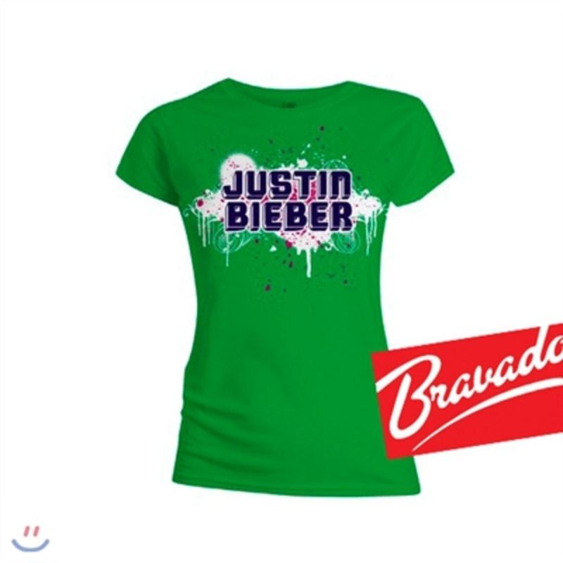 

JUSTIN BIEBE JUSTIN BIEBE paint green 31584200 women s t-shirt