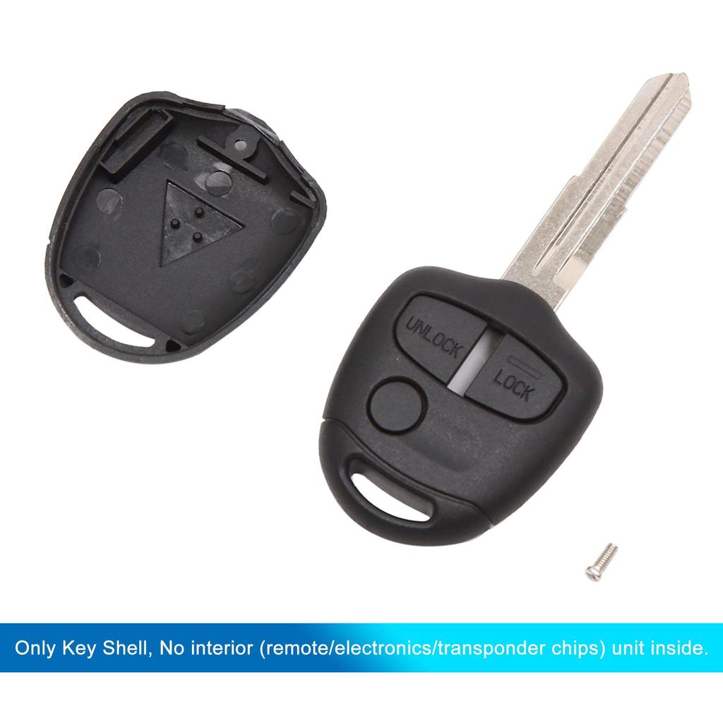 uxcell Key Shell Remote Key Fob Shell 3 Buttons for Mitsubishi Lancer Outlander