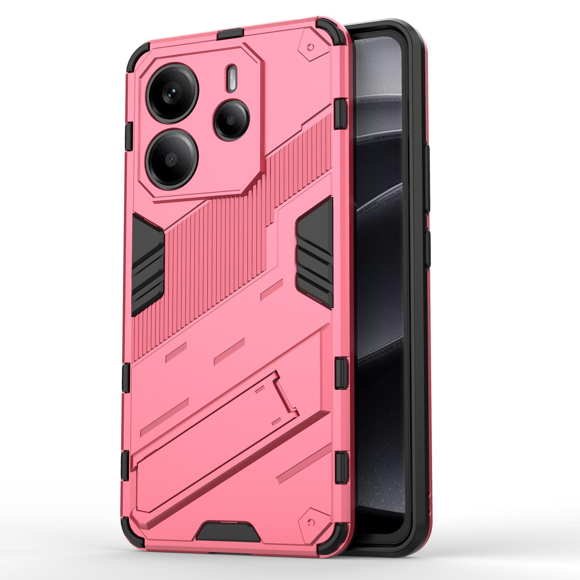 

Для Xiaomi Redmi Note 14 4G (163,25 мм) Чехол PC+TPU противоударный чехол для телефона с подставкой Rose