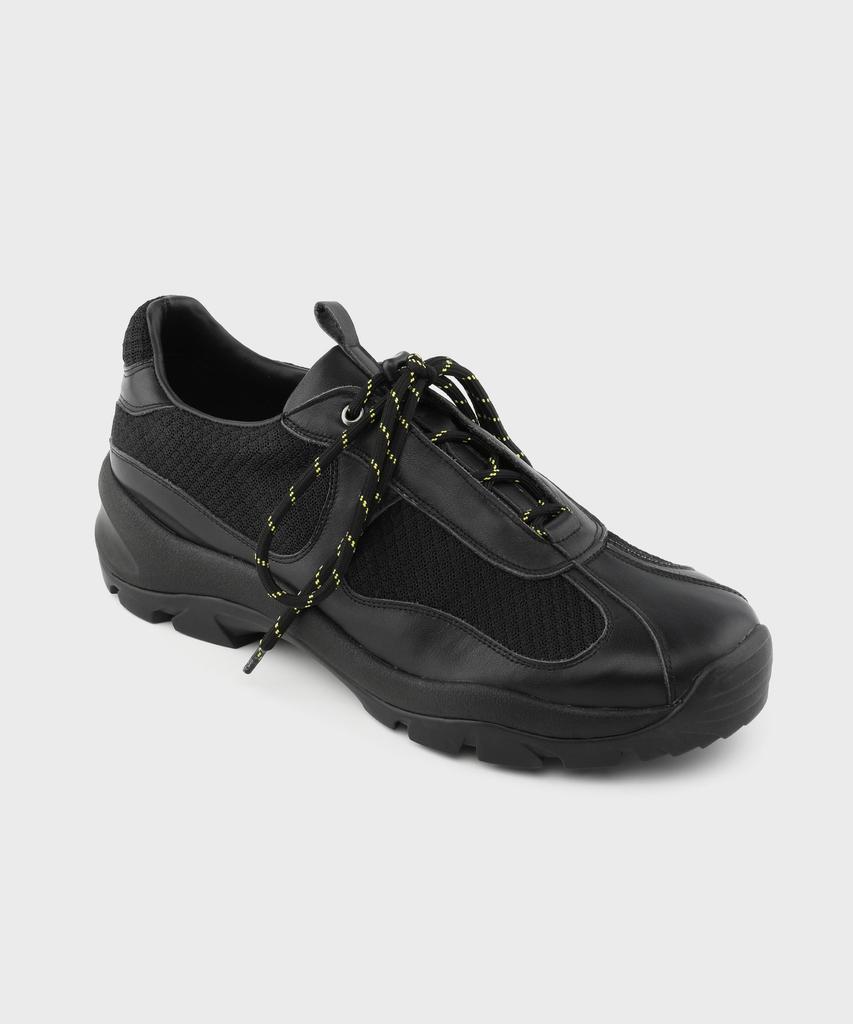 Awesomebee Skar Leather Sneakers Vibram Sole Asb603Bk