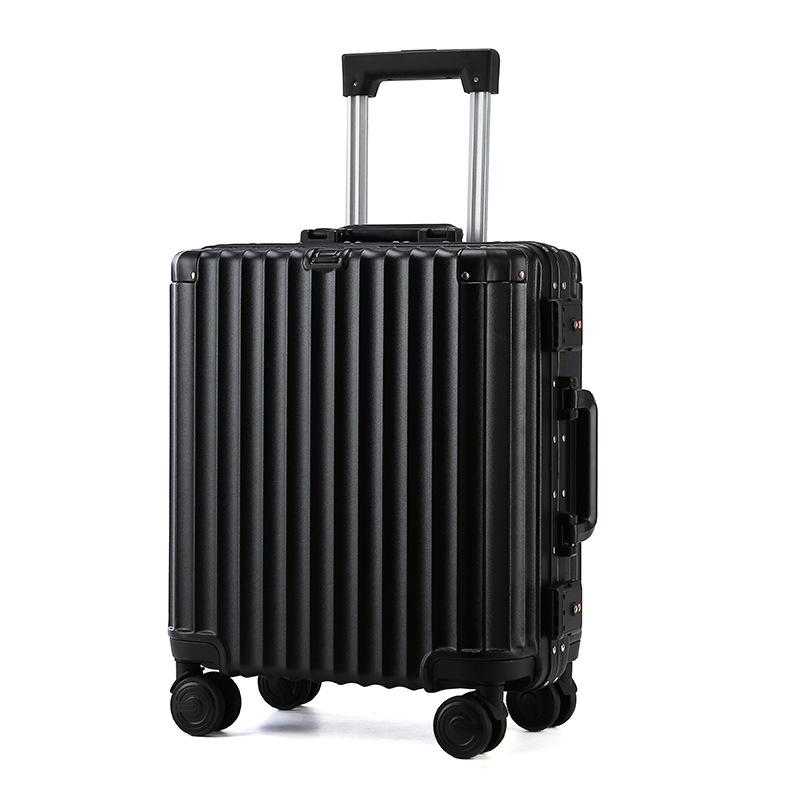 18-inch Lightweight Carry-On Suitcase for Men and Women - Airline Approved, Horizontal Design with Lockable Trolley.