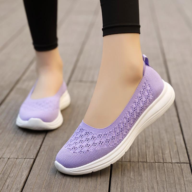Summer new large size shallow mouth flat shoes cloth shoes women
