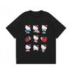 Hello Kitty Printed Cute Fashion Children's T-shirt Summer Daily Outdoor Sports and Leisure Street Short-sleeved