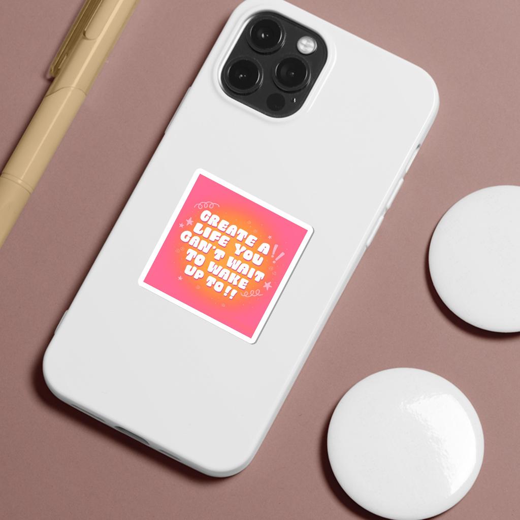 50 English Phrases Graffiti Stickers Creative Phrase Stickers Water Cup Mobile Phone Computer Waterproof Decorative Stickers