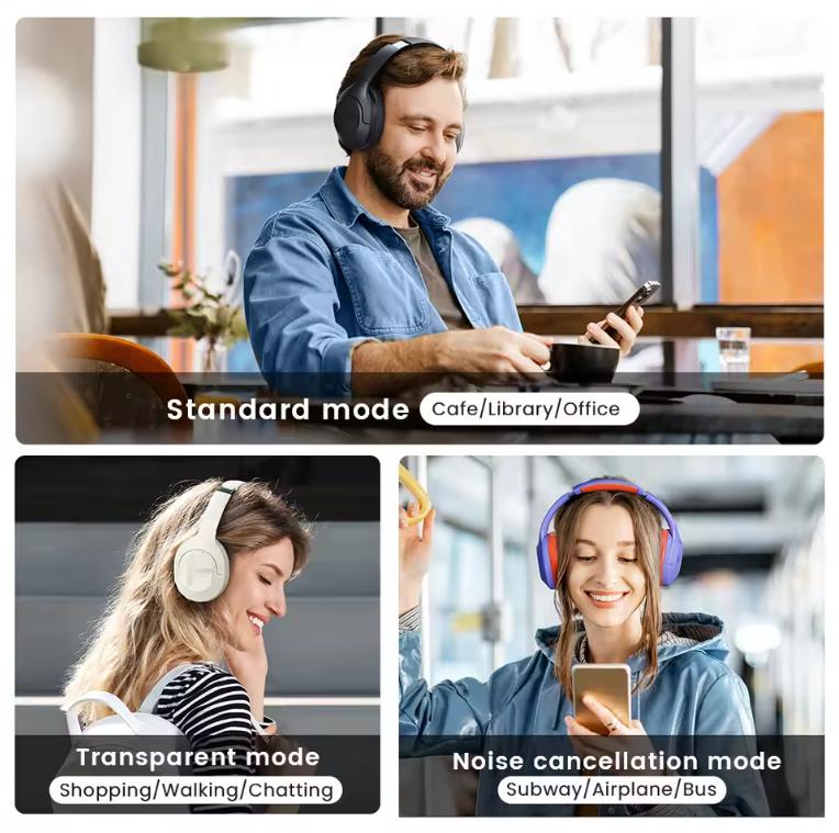 XIAOMI HAYLOU S35 ANC Wireless Headphones Over-ear 42dB ANC Headphone Bluetooth 5.2 40mm Dynamic Driver 60-hour Battery Life Earphones