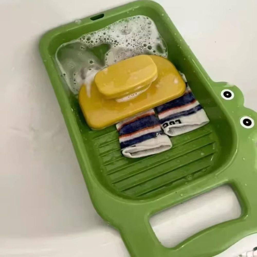 Anti-slip Laundry Board Plastic Integrated Lovely Washing Board Clothes Washboard  Home Baby Wash