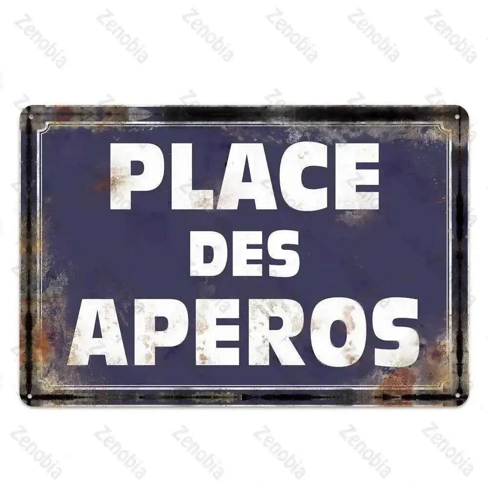 Vintage French Retro Metal Tin Sign Bar Pub Club Wall Decor Iron Painting Decorative Plate 26T0104 26T0104