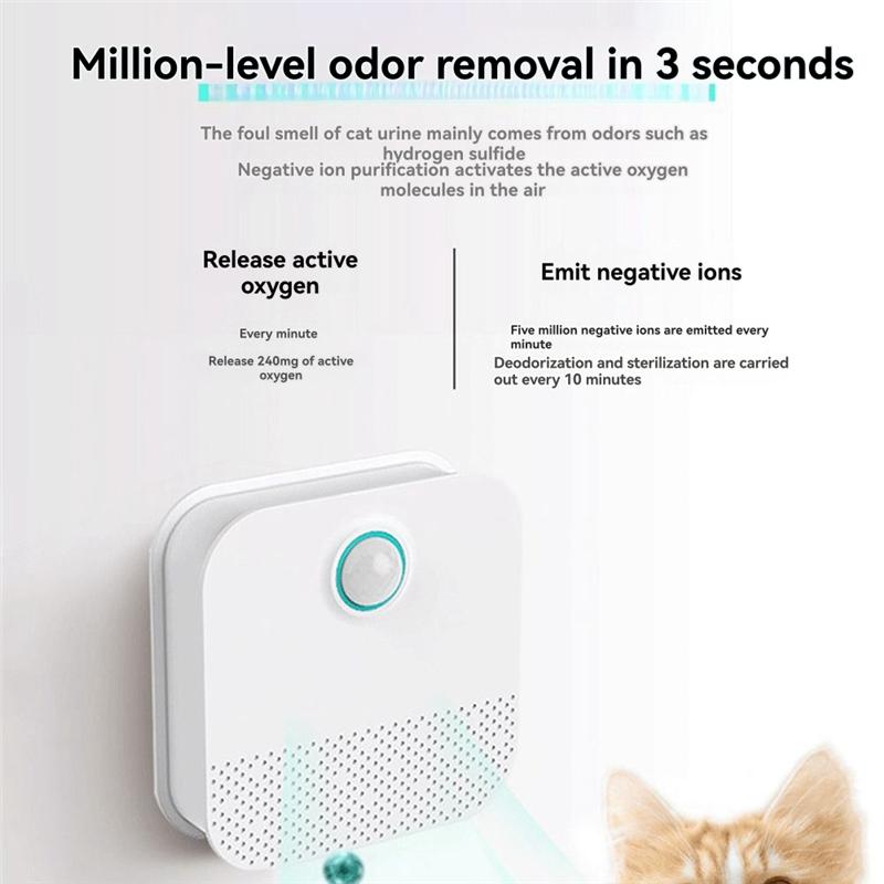 Rechargeable Odor Eliminator Smart Wireless Pet Odor Eliminator Dog Cat Litter Deodorant