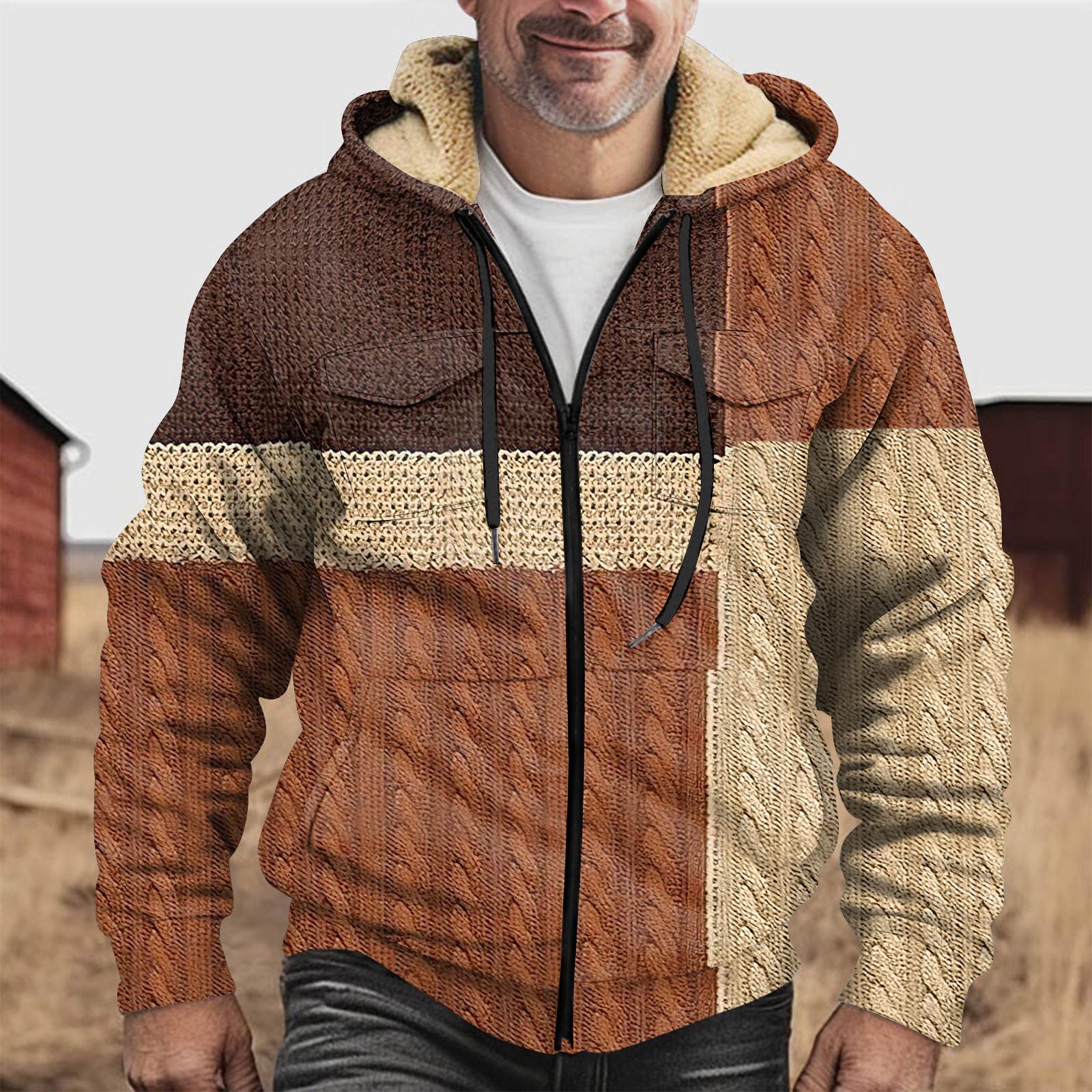 

Мужская зимняя флисовая толстовка с капюшоном на молнии с накладным карманом, повседневная куртка XXL хаки