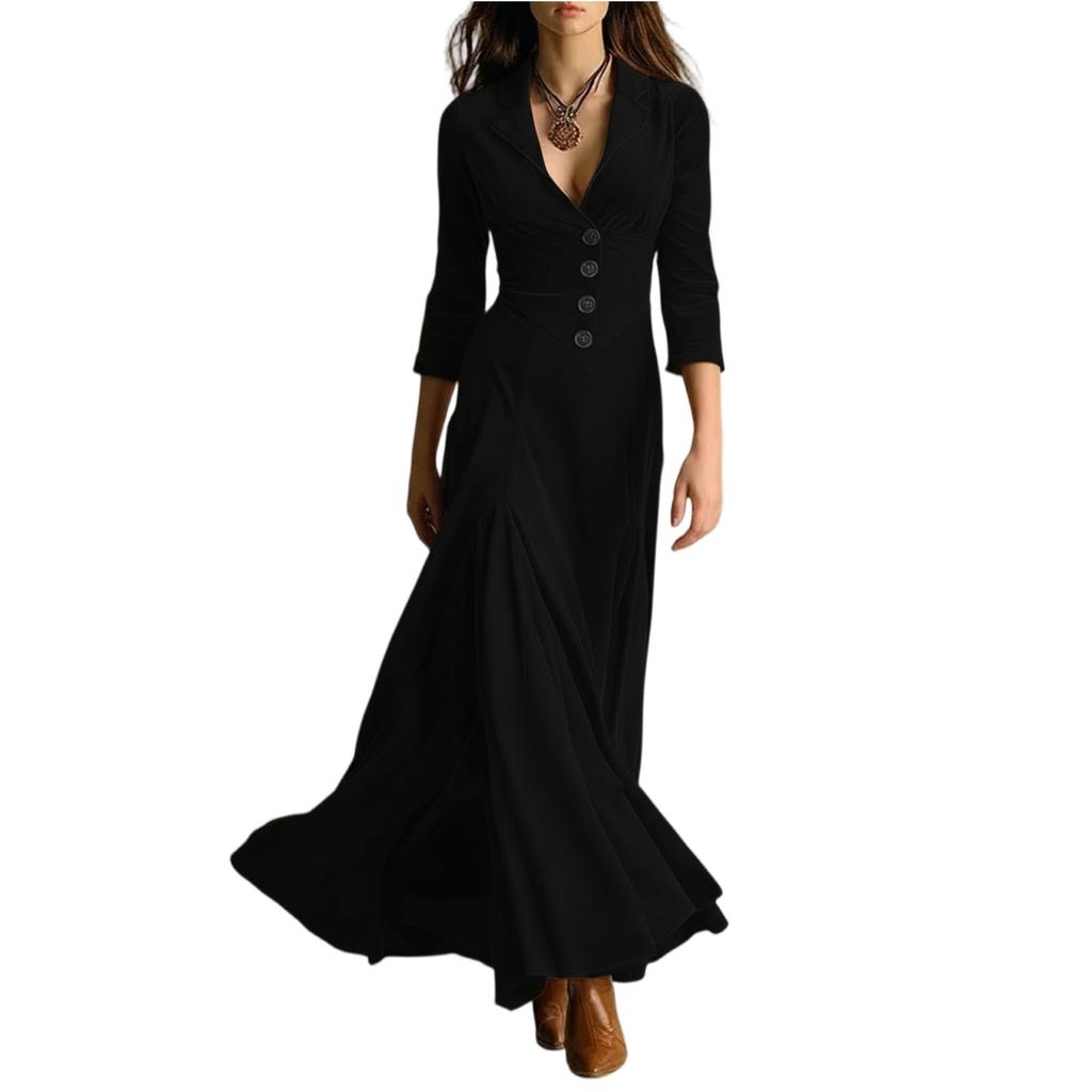 Women's Fashionable Long,sleeved Elegant Dress
