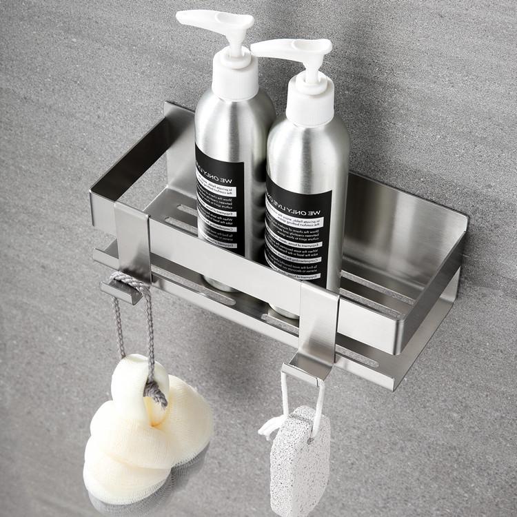 Moisture-Resistant, Anti-Corrosion 304 Stainless Steel Nail-Free Bathroom Shelf
