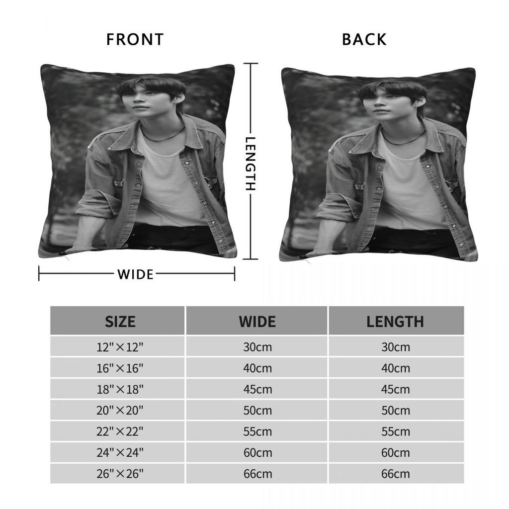 Eunseok Riize Kpop Style Printing Pillowcases Cushion Cover Pillow Covers Y2K Home Decor Square Multi-Size