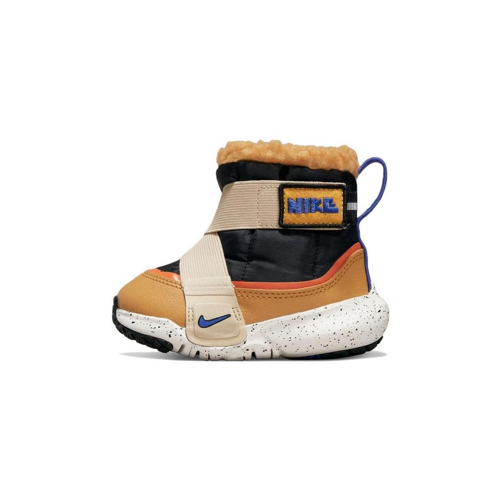 Nike Flex Advance Boot Bt 1 Non-Slip Wear-Resistant Warm Mid-Top Walking Shoes Baby Shoes Black Brown DO4659-040