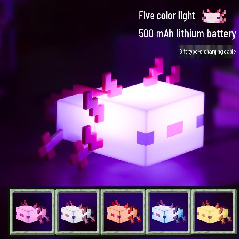 Diamond Ore Lamp - Color-Changing Minecraft Torch & Potion Bottle Night Light Gift