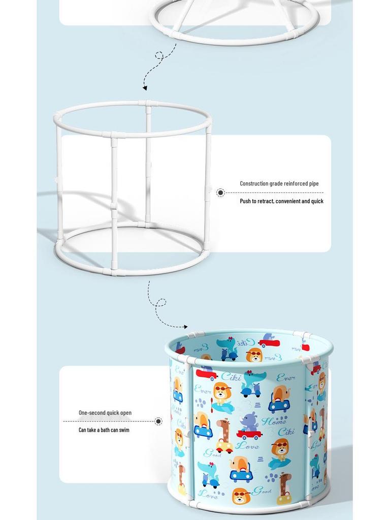 Upgraded Foldable No-Installation Bath Bucket for Adults and Children