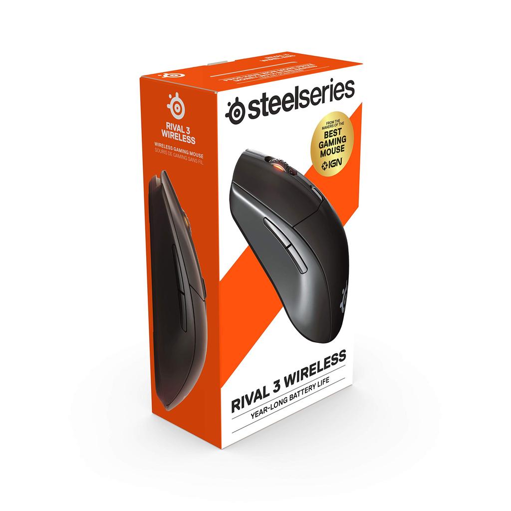 SteelSeries Gaming Mouse Wireless Compatible Low Latency Rival 3 Wireless 62521 2.4Ghz/Bluetooth