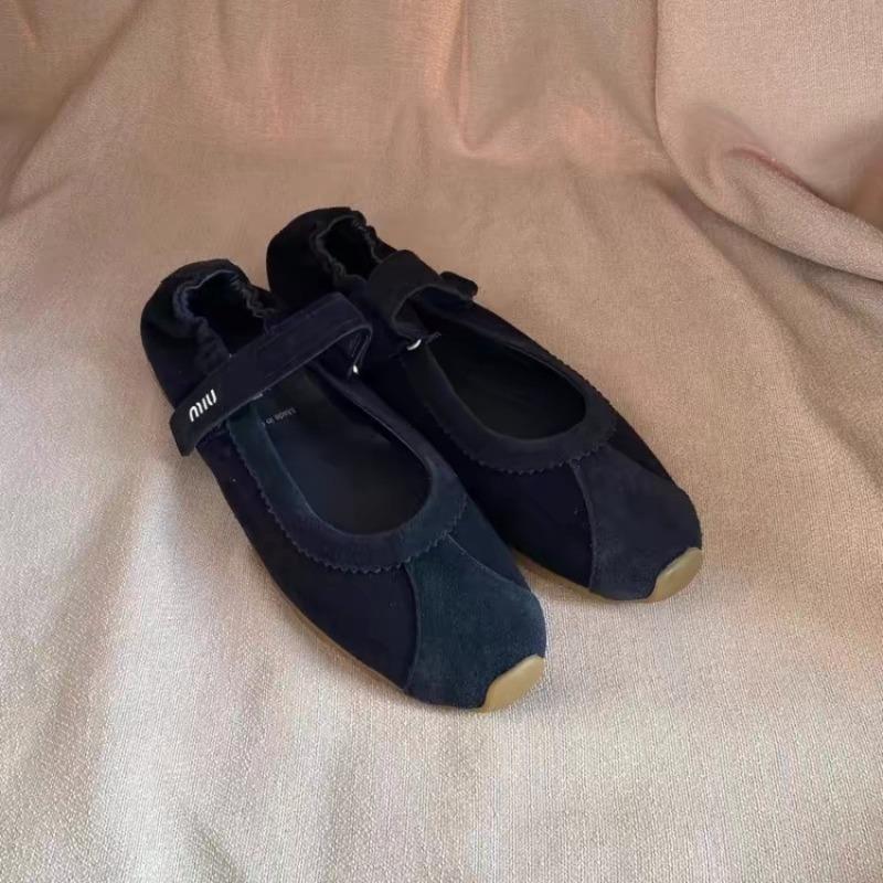 

Fashion New Mary Janes Flats Shoes Ballet Casual Sneakers Women Sandals Loafers Trend Summer Shallow Dress Suede Comfort Zapatos Mujer 35 чёрный