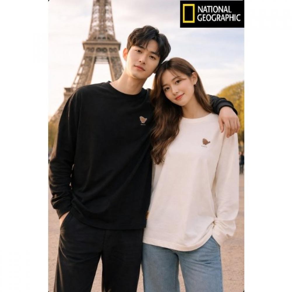 NaTional Geographic Unisex Animal Wappen Semi OverfiT T shirT n252uTs051 CARBON BLACK/95(M)