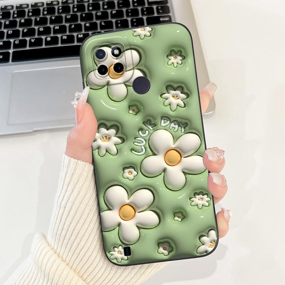 For Realme C21Y Case Luxury Painted Cover  RMX3261 RMX3263 Soft Silicone Phone Case For Realme C 21Y C21Y Coque TPU Back Cover