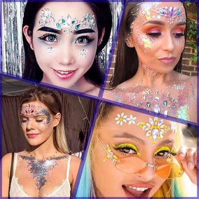 2020 Neue DIY Maskerade Gesichts Diamant und Acryl Augenbrauen Aufkleber