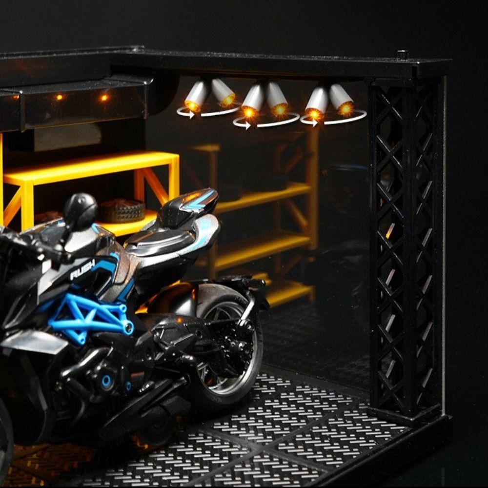 1:24 1:32 Scale Lighting Parking Lot Diecast Zinc Zinc Alloy Car Model Display Car Garage Model Collection