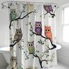 1pc Cartoon Owl Print -Shower Curtain - Machine Washable Polyester,  Includes 12 Hooks, Ideal for Home and Bathroom Decor