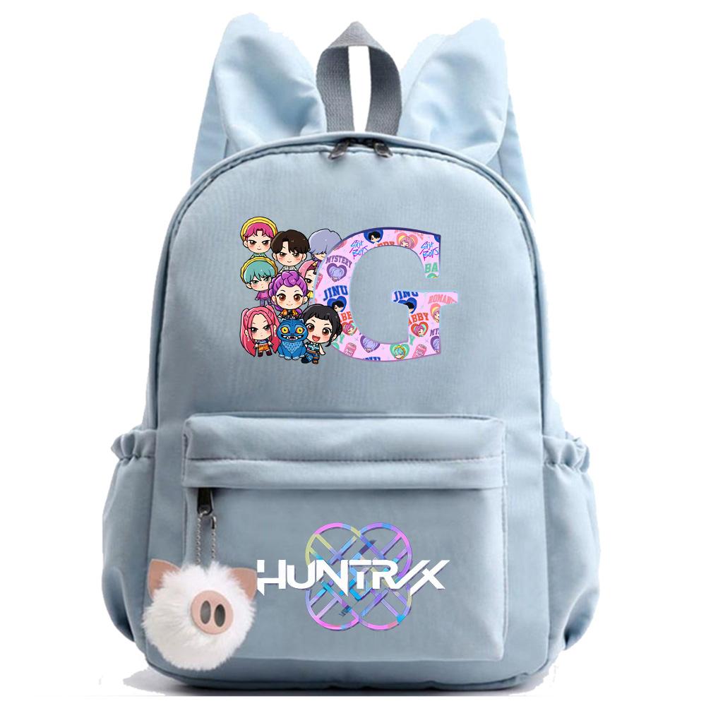 26 English Letter K-Pop Printed Backpack Student Teenager Bookbag for Boy Girl Schoolbag Kid Gift Women Large Capacity Travel Bag Rucksak