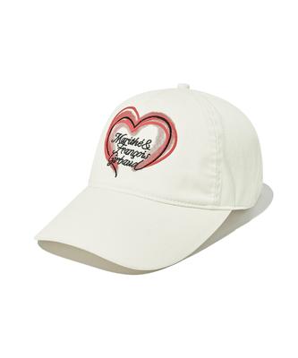 Malittepeulangsowajeobeo Heart Lettering Logo 5 Panel Cap Ivory