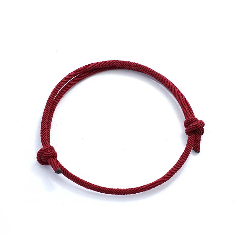 New Handmade Adjustable Rope Bracelet Men 4mm Thin String Relationship Braclet Gift For Him Lucky Thread Brazalete Pulseira