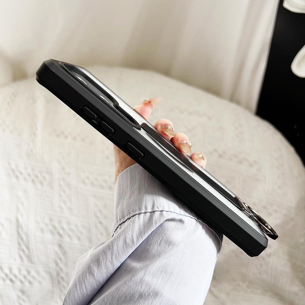 KEYSION Magnetic Phone Case for Samsung Galaxy S23 S24 25 Ultra Translucent Matte Silicone+PC Upright Kickstand Shockproof Back Cover