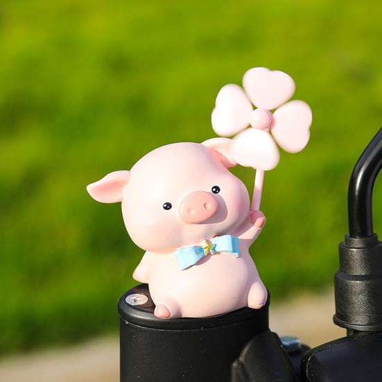 Bike Animal Decoration with Rotating Windmill Adorable Appearance Waterproof Animal Figurine Bicycle Accessories