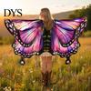 Easy Wear Butterfly Cape Halloween Wings Costume for Women, Adults Wing Fairy Music Festivals, Cosplay Party Colorful Props