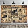 2D flache Oberfläche einteiliger Vintage-Zeitungsanzeigen-Hintergrundstoff geeignet für die Dekoration von Räumen
