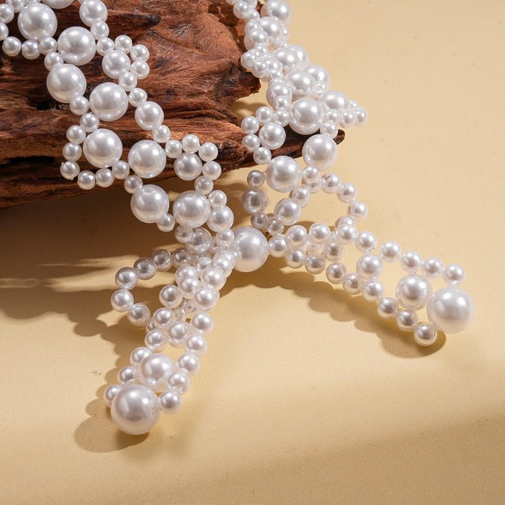 Pendant Bow Necklace Bead Collarbone Chain Sweet Clavicle Chain Women Girls