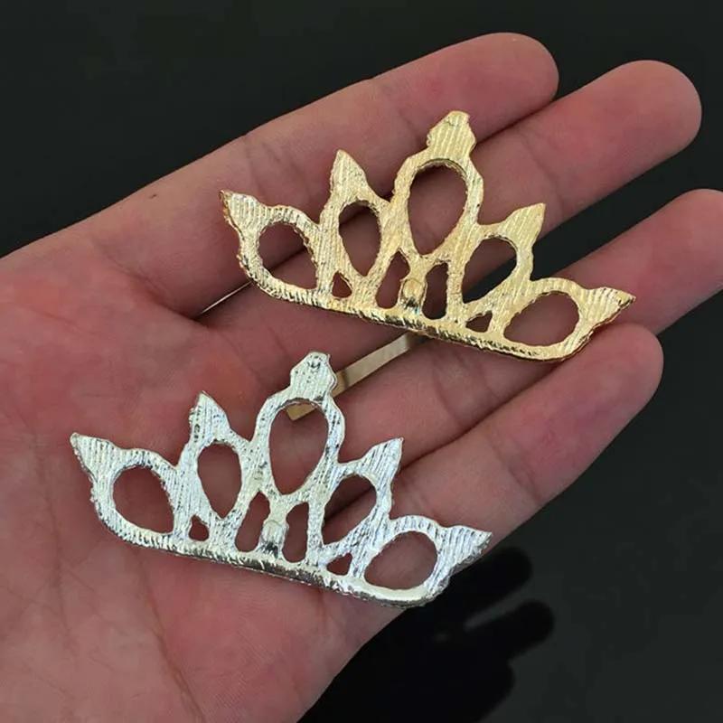 Engood 30Pcs Hollow Big Rhinestones Sewing Trim & Embellishments Craft Crown Button for DIY Hair Accessories Wedding Decortaion