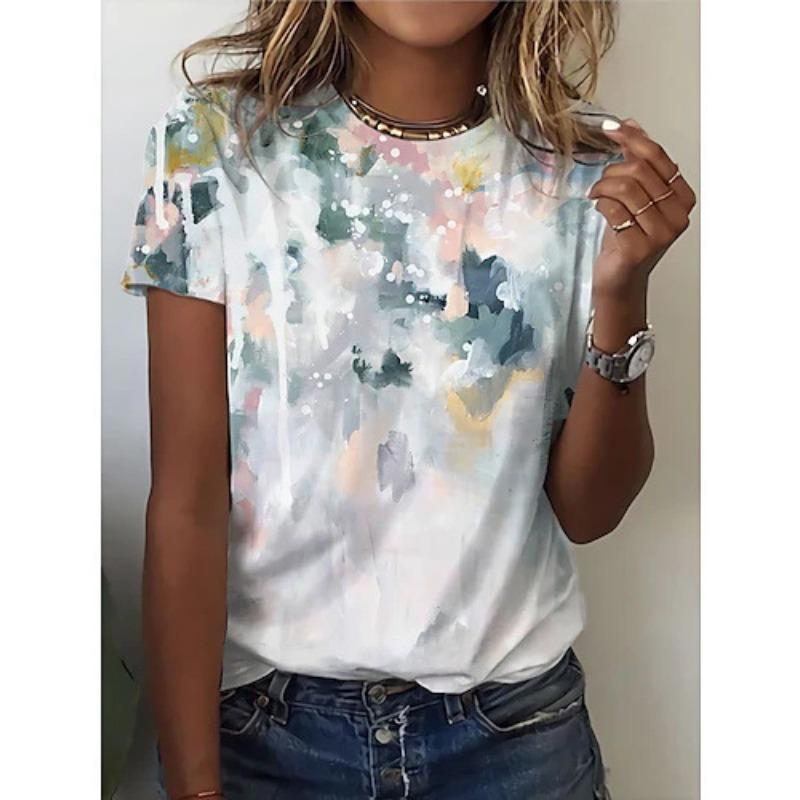Casual American 3D Printed Short Sleeved T-shirt