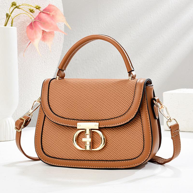 Fashion small square bag new fashion contrasting color handbag casual shoulder messenger bag texture versatile bag bags