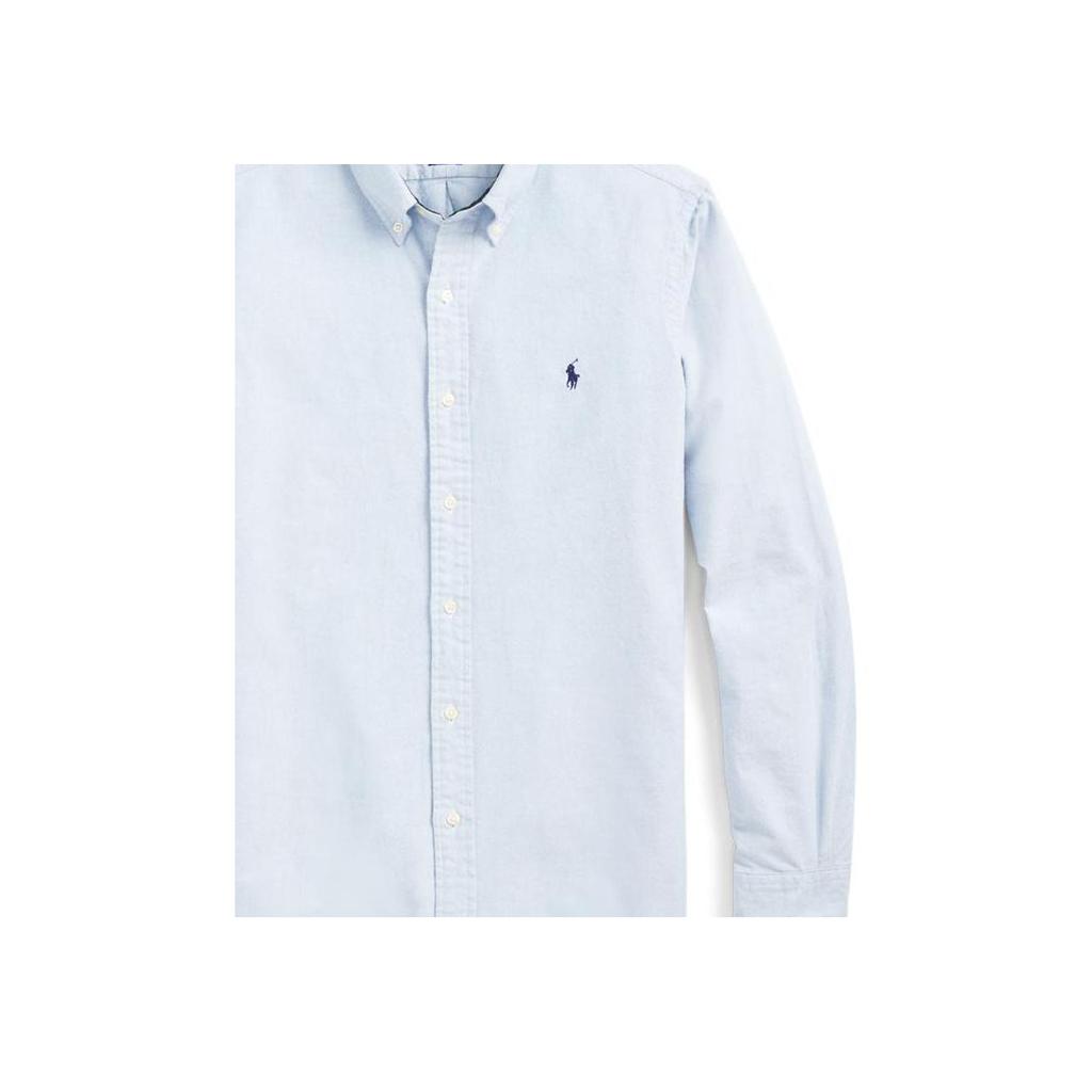 Polo Ralph Lauren Pony Embroidered Single-Breasted Long Sleeve Shirt Men shirts Blue MNPOWOV16820053-400