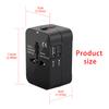 International Travel Adapter Travel Charging with 2 USB Port Wall Power Strips for Travel Socket Plug for Phone Tablet