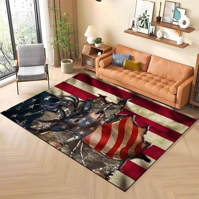 Large Area Rugs Deer Pattern Carpet for Living Room Bathroom Mat Creative Doormat Carpet for Bedroom Home Decor Alfombras Cool