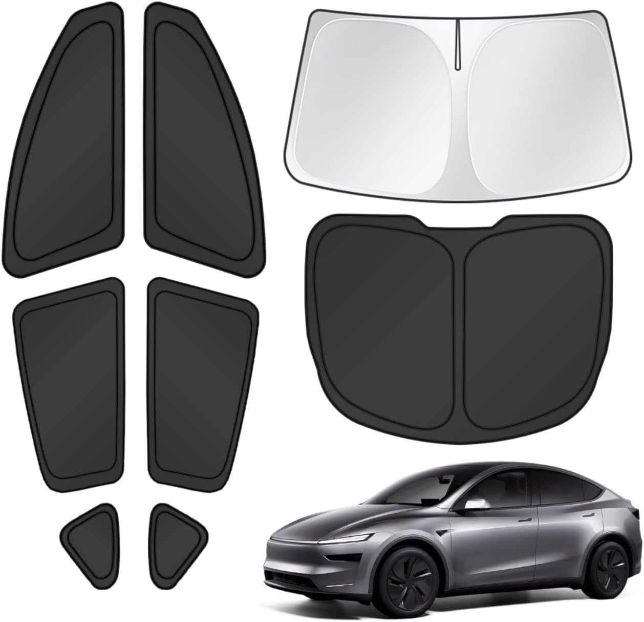 

For Tesla Model Y Juniper 2020-2026 Windshield Sun Shade Side Rear Window Cover Sunshade Sun Visor Shield Privacy Protection
