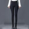 Women's High Waist Slim Fit Pencil Pants, Plus Velvet, Large Size, Elastic Waist, Autumn/Winter 2024.