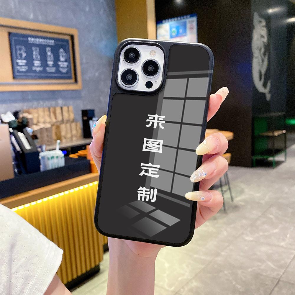 Mobile phone case Apple 17promax processing to picture ip16E glass case/mirror case DIY painting