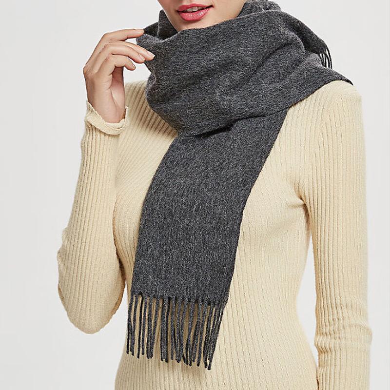 Hengyuanxiang 100% Pure Wool Plaid Scarf