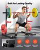 Power Cage Rack, Multifunctional Squat Rack for Home Gym, Width-Adjustable Workout Strength Training Equipment with 6 Band Pegs, Landmine Attachment &