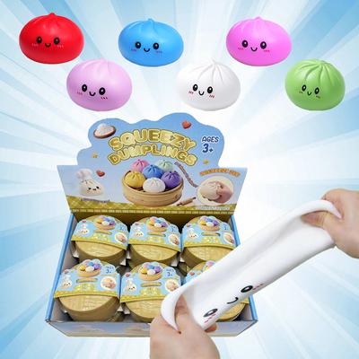 Colorful Dumpling Squishes Stress Balls Reusable Tall Rebound Decompression Playthings Home Decoration Friend One-Of-A-Kind Birth Date Present