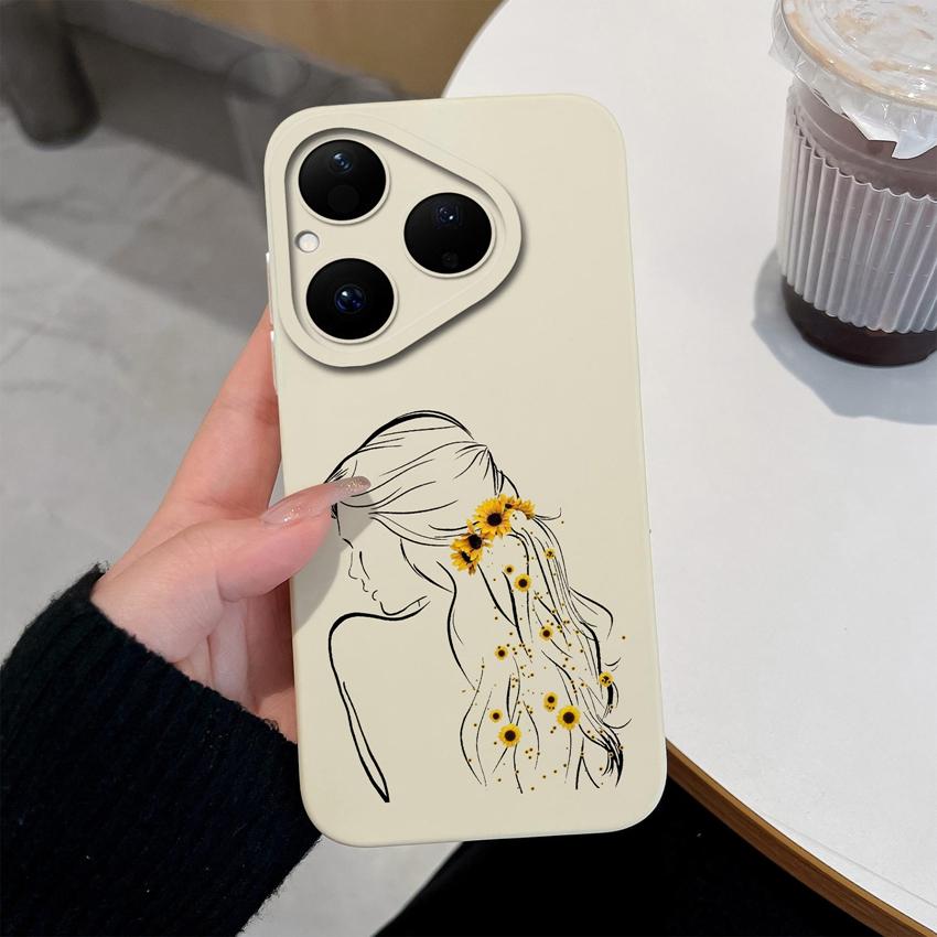For Huawei Nova Y61 Y70 Y72 Y90 4E 5T 6 7 8 9 SE Pura 80 Pro Phone Case Cool Girls Pattern Screen Protector Anti Slip Shell For Huawei Silicone Casing