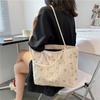 Summer Minimalist Straw Woven Shoulder Tote with Bow Detail - Trendy Chic Handwoven Handbag for Beach & Daily